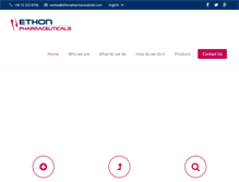 Tablet Screenshot of ethonpharmaceuticals.com